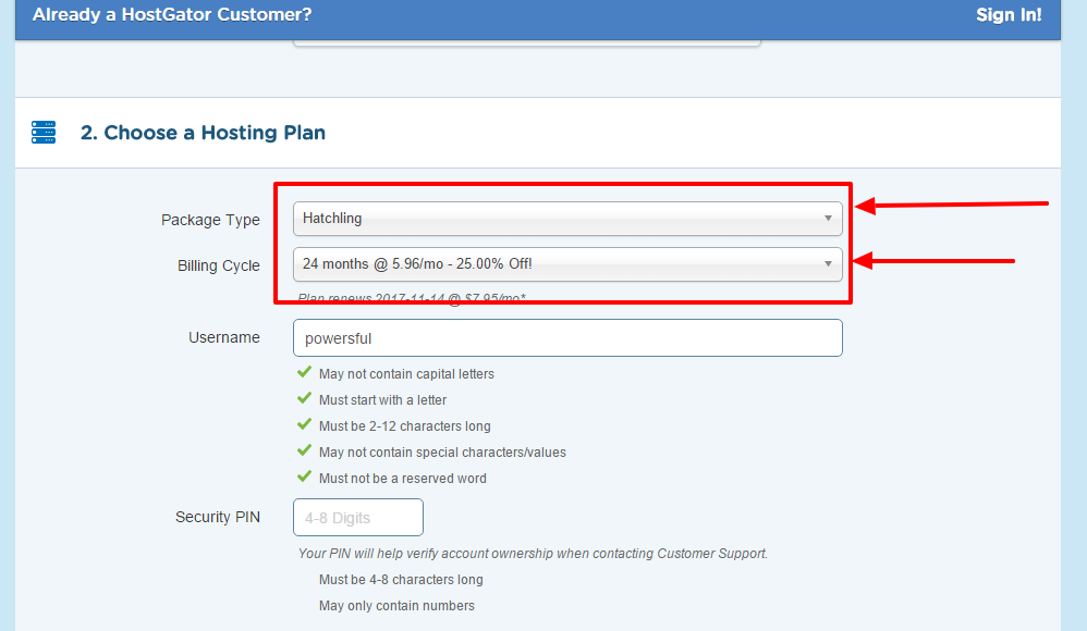 How to Register with HostGator 3 - Powersful Studios